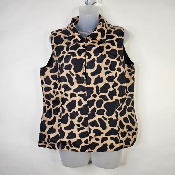 Silkland Animal Print Sleeveless Blouse - Picture 2 of 6